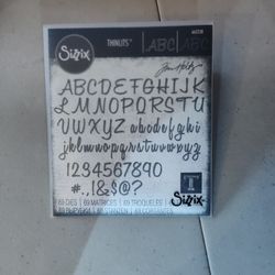 Tim Holtz Sizzix Alterations Thinlets Dies - Alphanumeric Script 