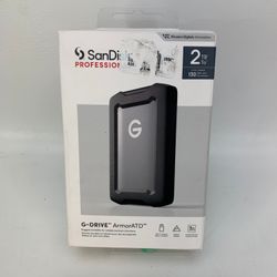 New SanDisk G-Drive ArmorATD 2TB Rugged External Hard Drive USB-C 3.2 IP54 HDD