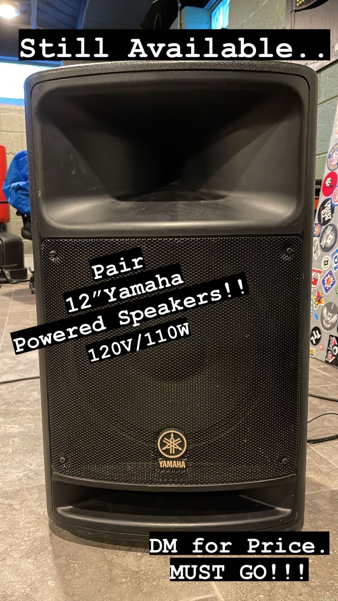 Pair.. 12” Yamaha Powered Speakers