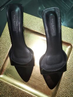 Women's black mules