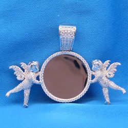 Moissanite 2.8 ctw Double Angel Miracle Pendant 