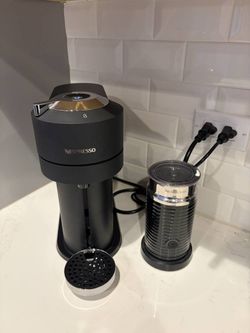 Nespresso Vertuo Next + Aeroccino 3 Milk Frother, Matte Black