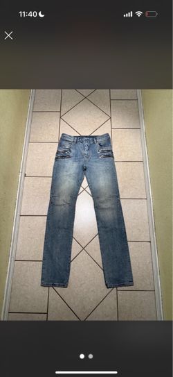 balmain biker jeans