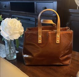 Authentic Louis Vuitton mini Vernis Bronze Monogram Vernis Reade PM mini Tote Purse
