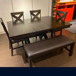 Kelly Dining Table Sets W/4 Chairs And Bench---$699---Fantastic Deal!!!---Delivery And Setup Available 