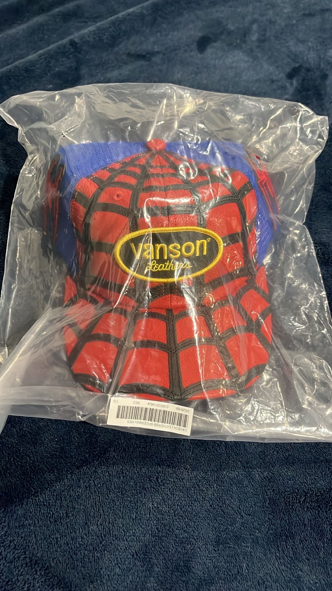 Brand new supreme vanson leathers Spider-Man 6 panel hat for Sale