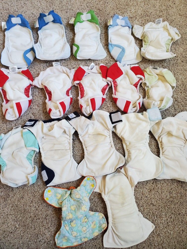 17 Preowned XS Cloth Diapers