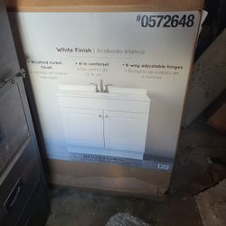 Bathroom Cabinet White  No Sink Top Just CABINET 