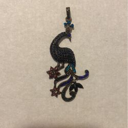Peacock Pendant Vintage 
