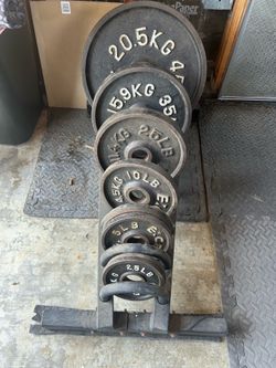 Olympic Weights and 2 Floor Racks