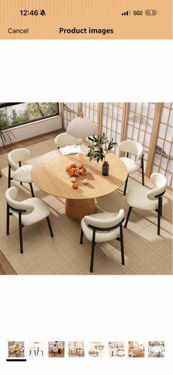 Leather dining chairs set of 6 NEW
