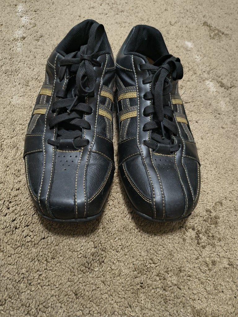 Sketchers Men City Walk Oxford Sneakers Black 10.5 Excellent Condition