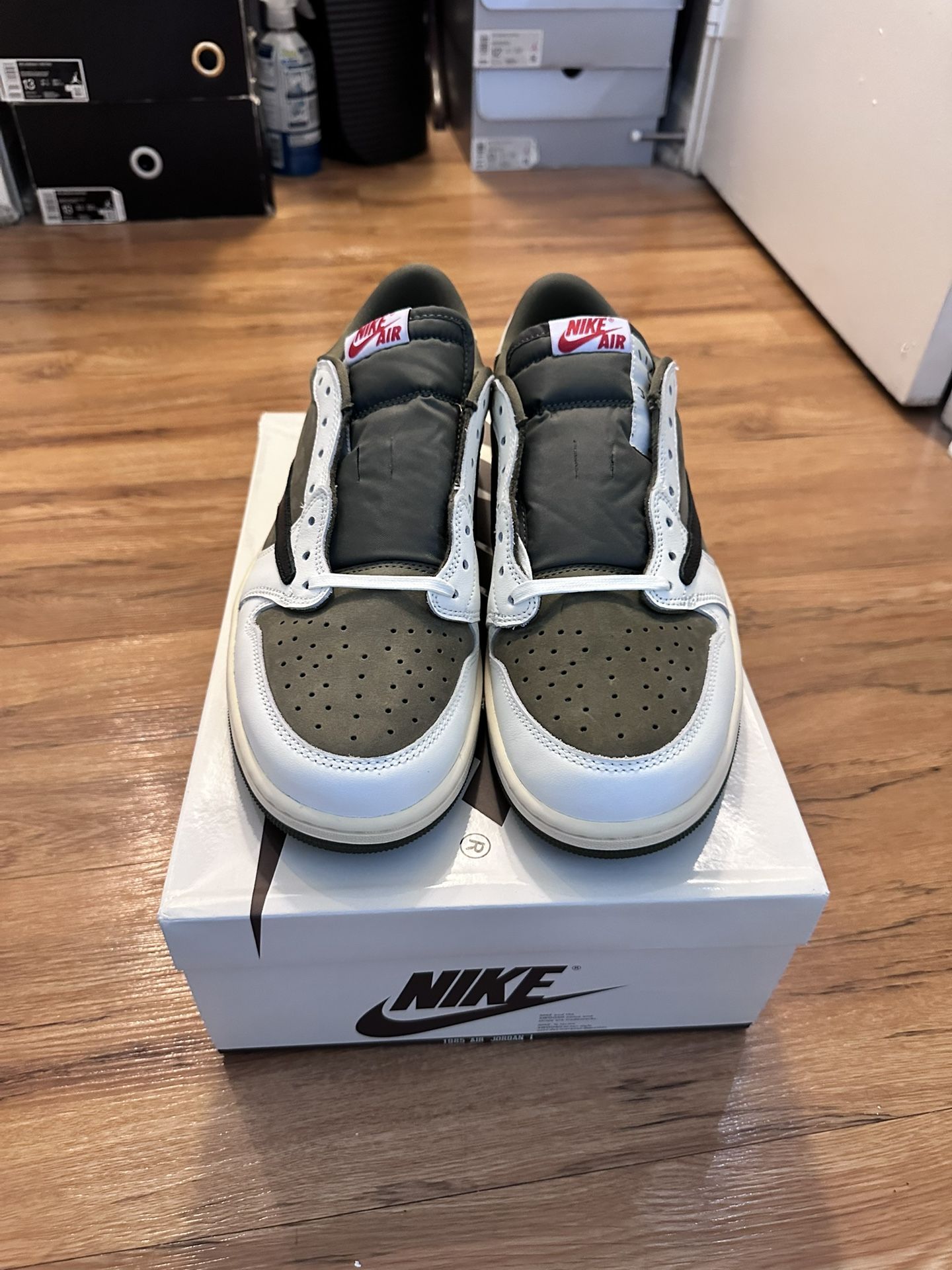 Travis Scott 1 Low Medium Olive Size 12. Brand New With Receipt. Meet Up Only.