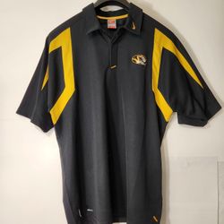 Nike Dri-fit Missouri Tigers Authentic Polo Shirt XL Pre Owned