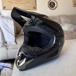 Black Medium Motocross Helmet Motorcycle 