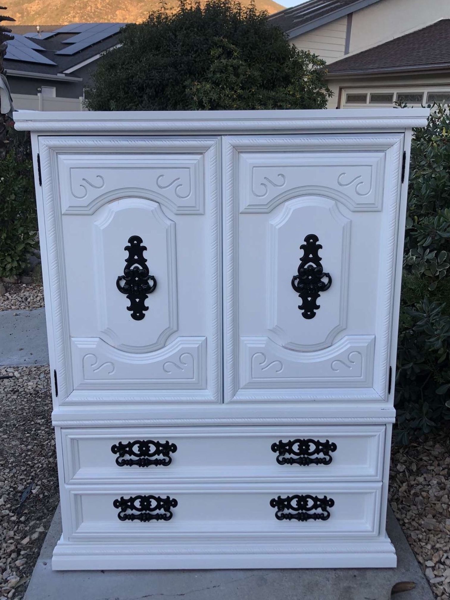 Vintage Solid Wood Armoire/Dresser