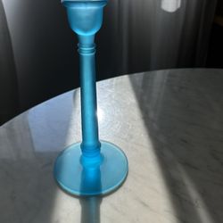 Frosted Glass Candlestick Holder