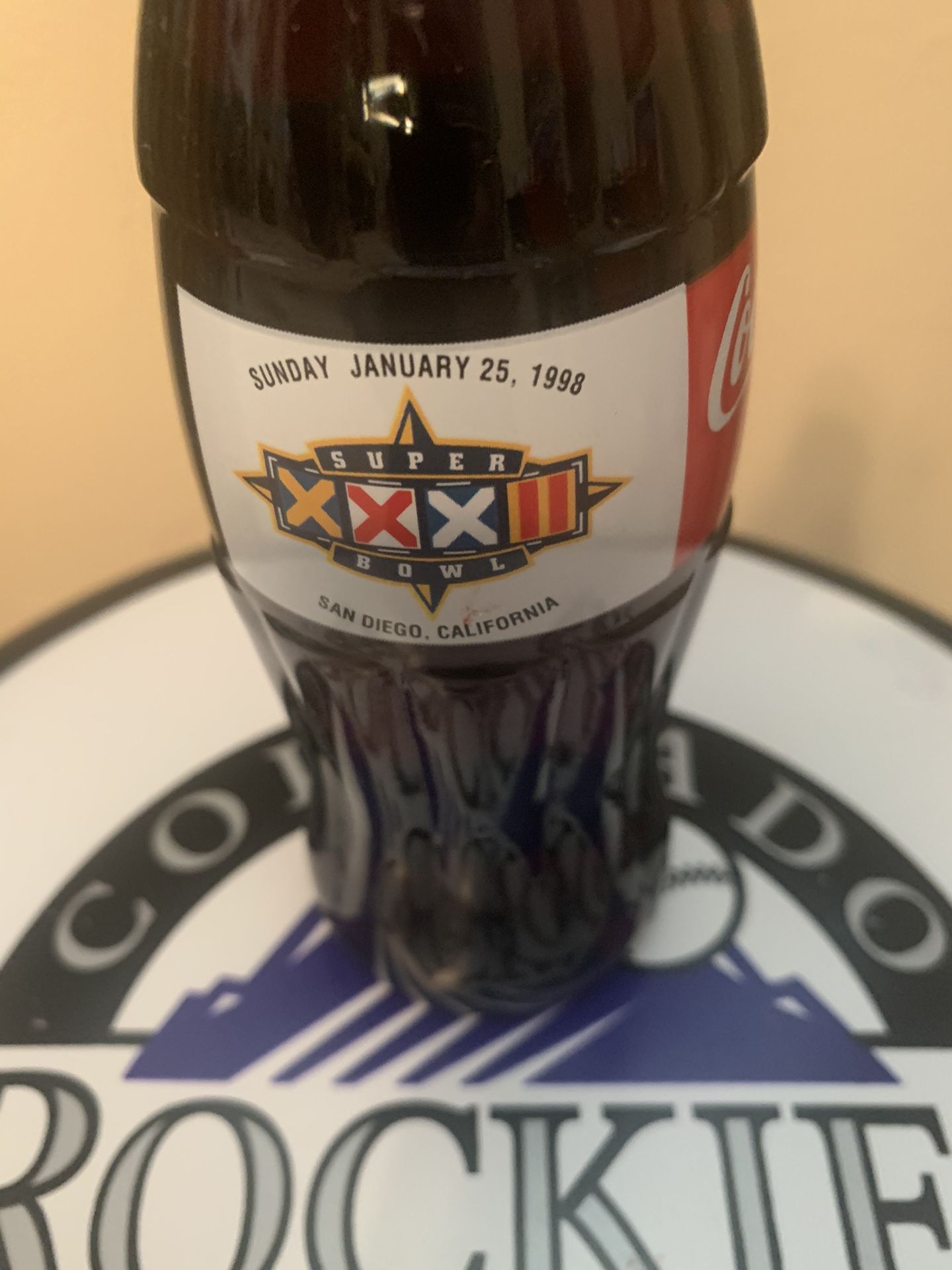 SUPERBOWL 33 COMMEMORATIVE COKE COLA BOTTLE