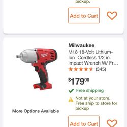Milwaukee 1/2” Impact Wrench 