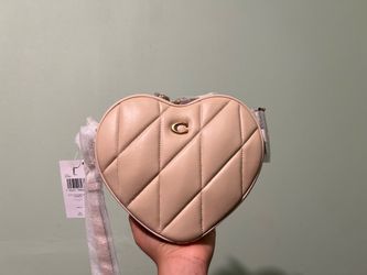 Coach quilted heart bag in ivory