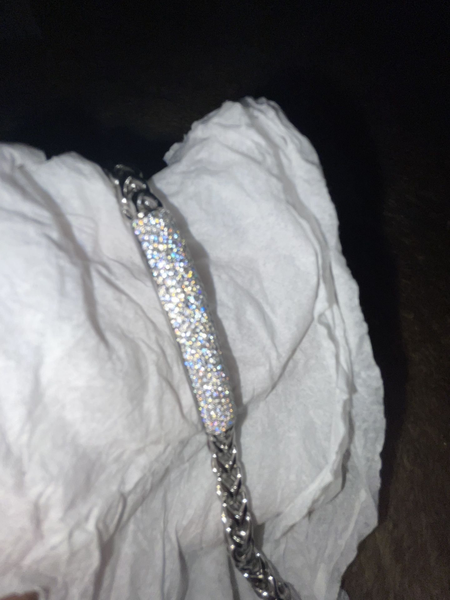 VVS Lab Diamond With 925 Sterling Silver Bracelet For Unisex