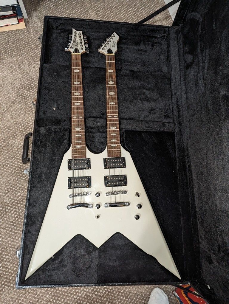 Cozart Double-neck Flying V Guitar
