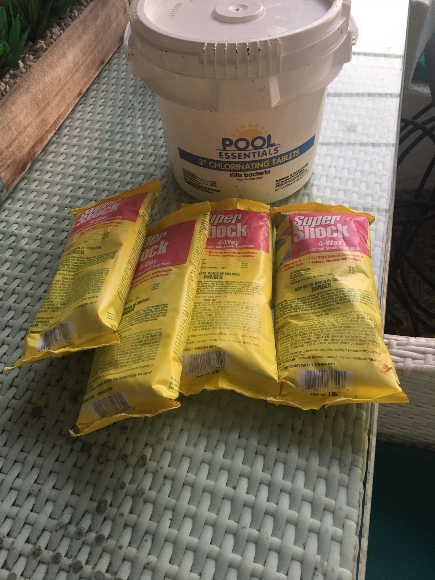 Pool Chlorine Tabs and Pool shock