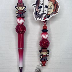 FREDDY KRUGER BADGE REEL & PEN SET