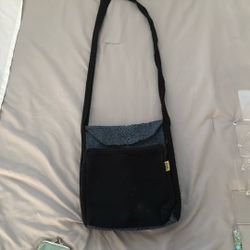 Blue And Black Patterned Shoulder Bag