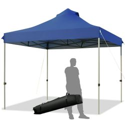 10x10 Pop Up Canopy Tent Outdoor Gazebo With Backpack Bag (blue)