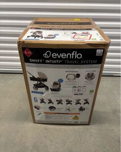 Evenflo Shyft Intuiti+ Travel System with Revolve180 Car Seat - (Champagne)
