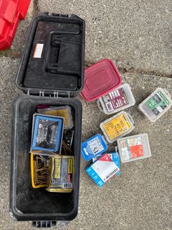 Assorted Screws and Fasteners with Toolbox
