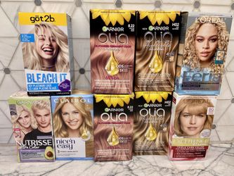 Hair Color: Got2b; Garnier; L’Oréal and Nice n’ Easy.  NEW