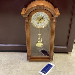 Sligh Tall Wooden Mantel Clock