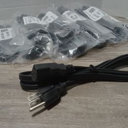 Lot of 10  New Dell 6ft AC Power Cord For Computers Monitors Printers TVs