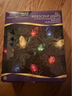 Holiday Time 35 Count Iridescent Christmas Lights Unopened