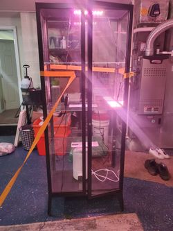 Ikea Milsbro plant cabinet with lights and humidifier