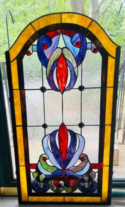 Large Stained Glass Window Panel