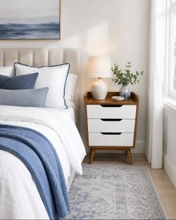 Baxton Studio Brighton Mid-Century Modern nightstand