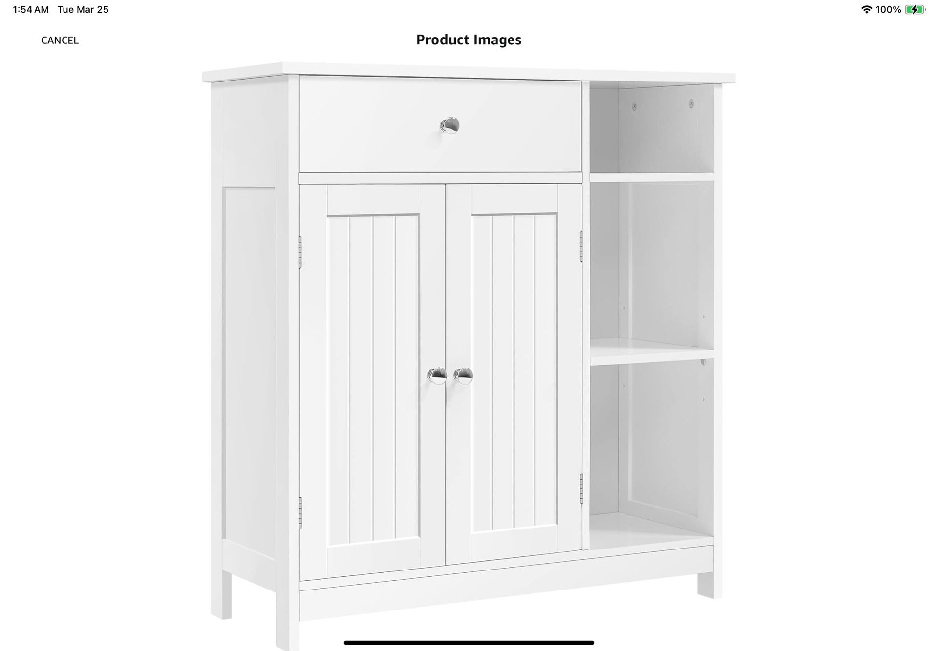 White Storage Cabinet – Excellent Condition – $55 – Phoenix, AZ 85022