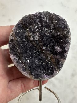 Uruguayan Amethyst Crystal Geode On Stand 
