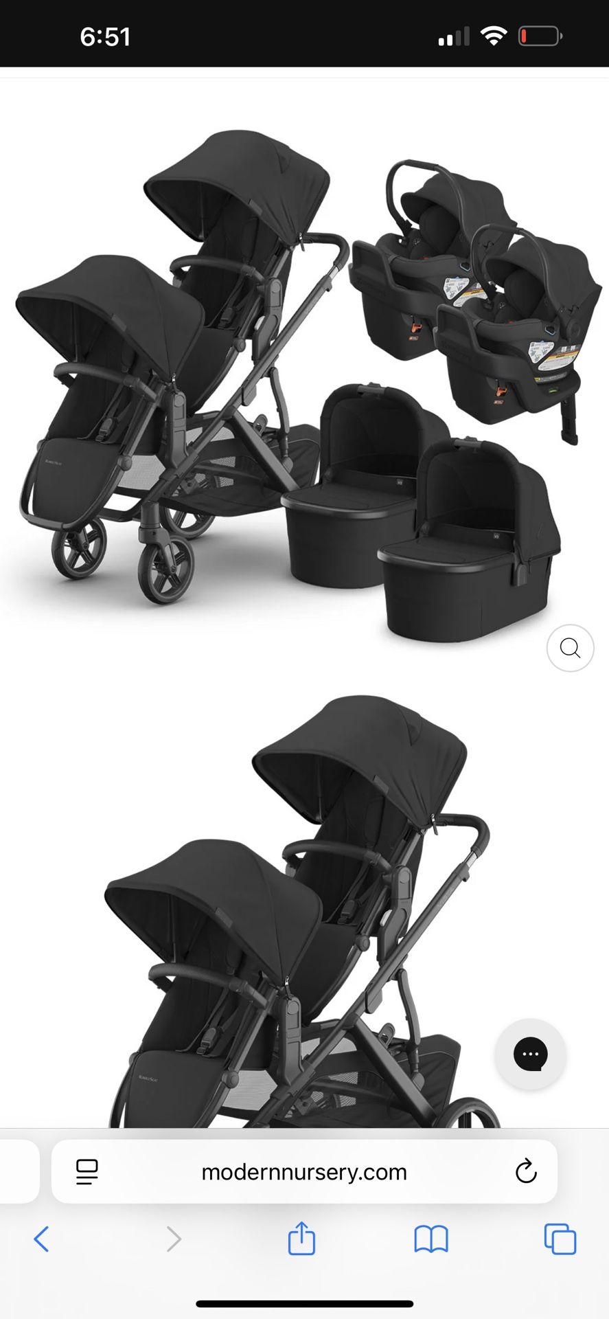 Twins Baby Stroller Set