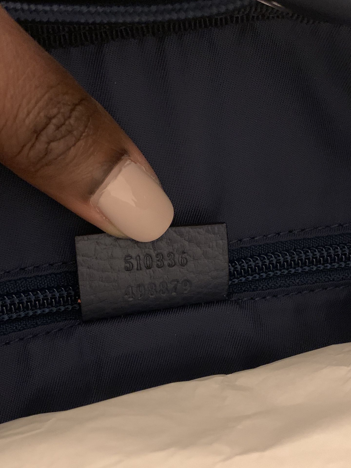 Gucci GG Monogram Print Wool Backpack in Navy –