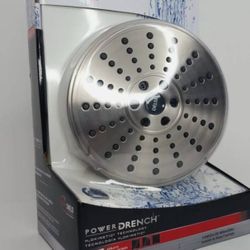 Delta Power Drench 3 Spray Shower Head Brushed Nickel H20kinetic Technology  (NEW in Box)