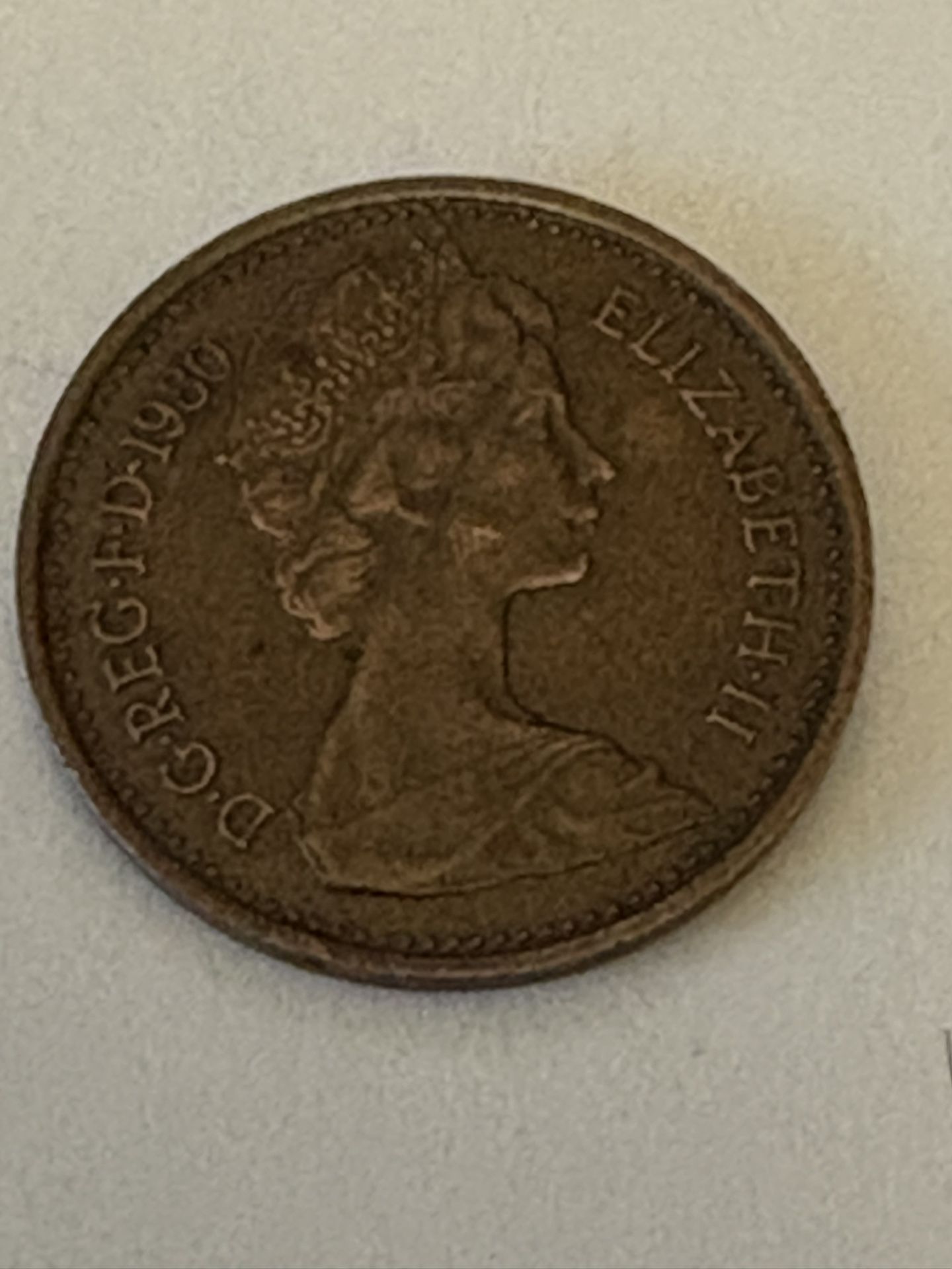 1980 1/2 New Penny Queen Elizabeth ll