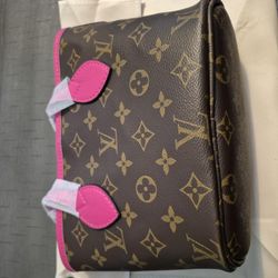 Beautiful Brown And Hot Pink Purse