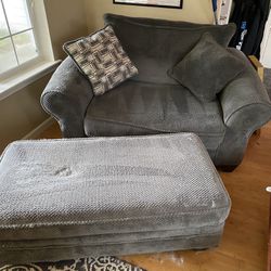Large Chair Loveseat And Ottoman