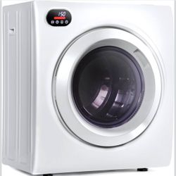 2.65 Cu.Ft Portable Dryer, 1400W Clothes Dryer with Stainless Steel Tub, LCD Touch Panel, Dryer Machine with 4-Mode for Home, Dorm, RVs 