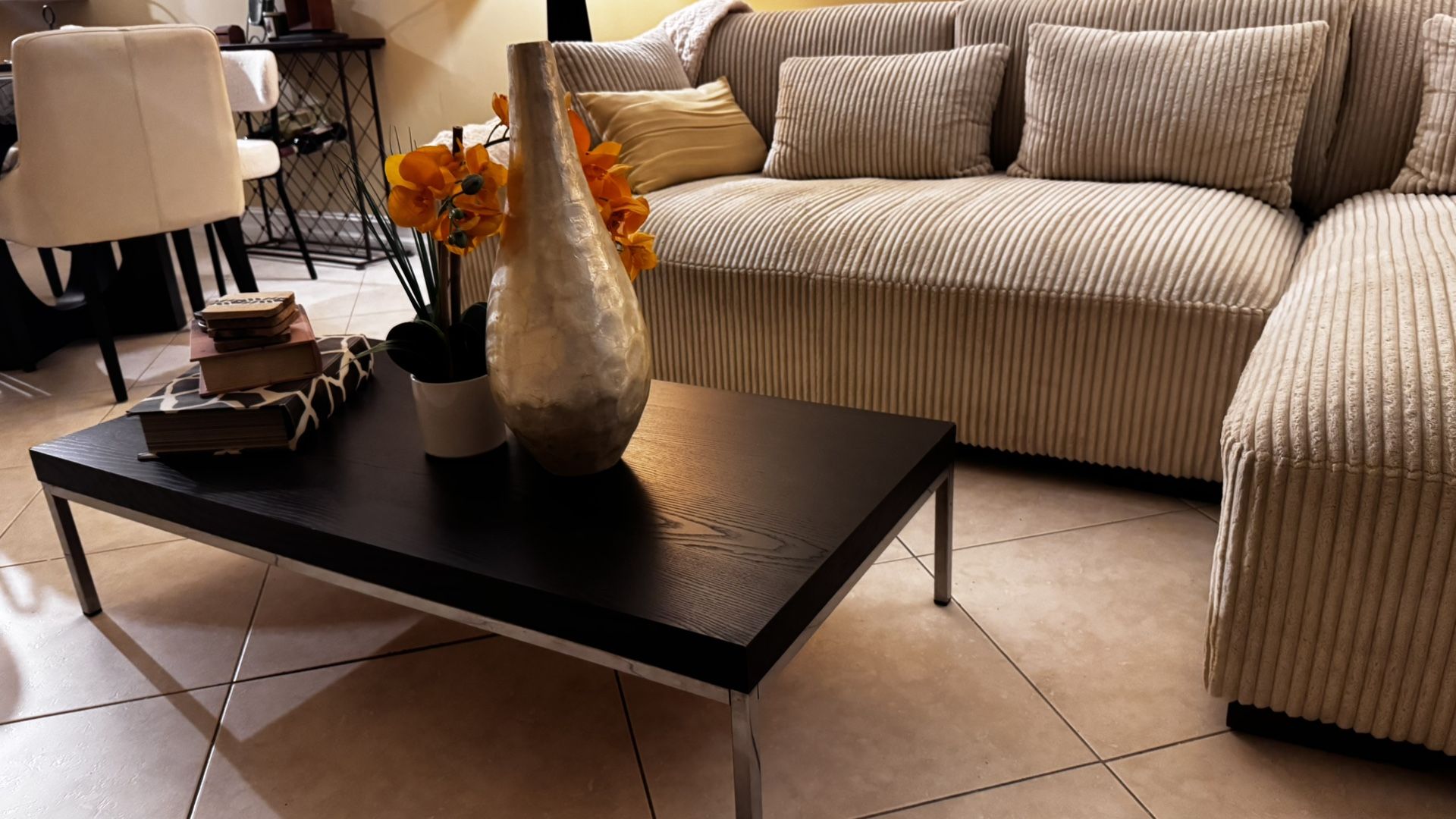 Espresso Brown Coffee Table – $35 or $55 with Décor Bundle