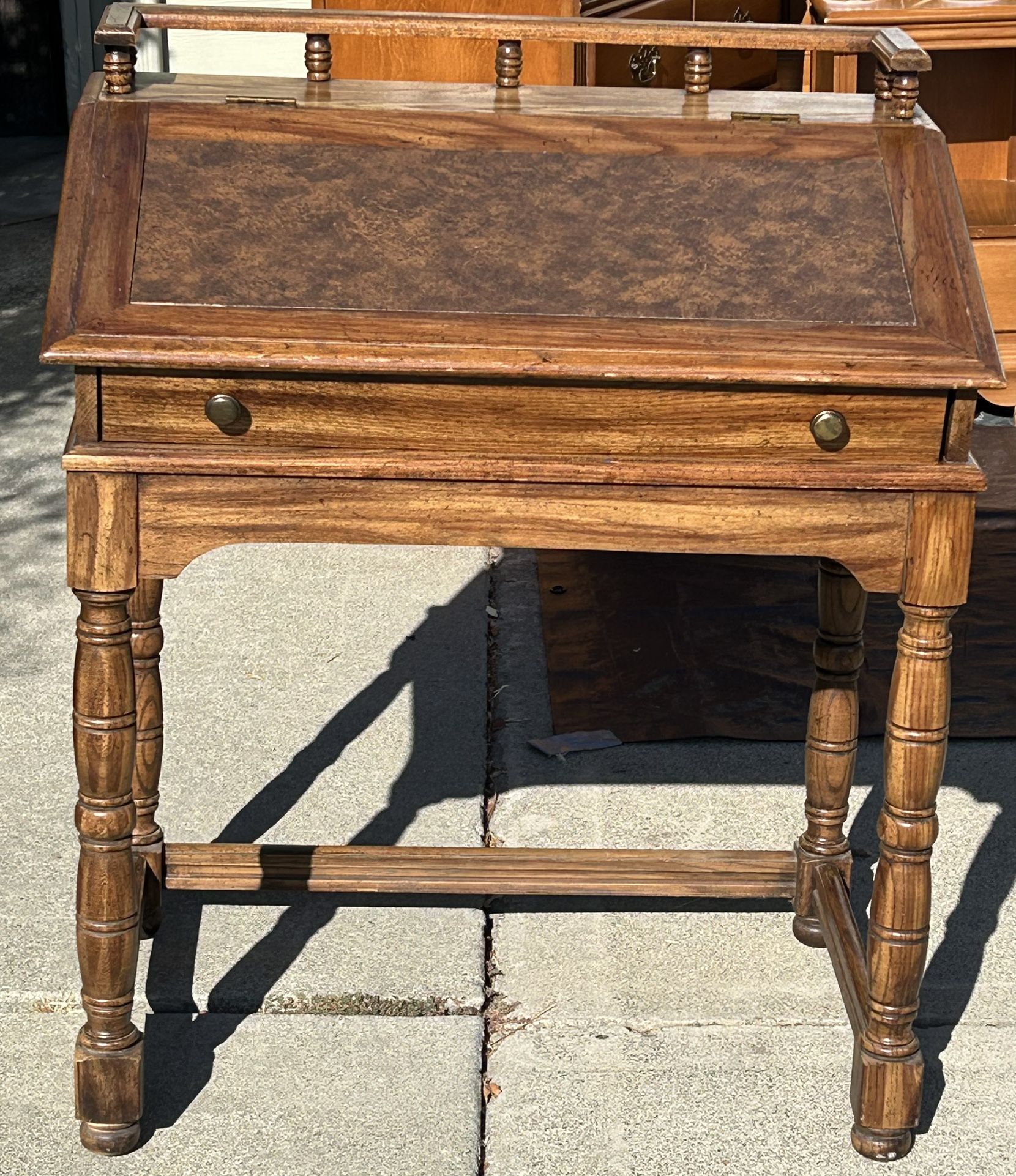 Hardwood  Slant Top Desk 